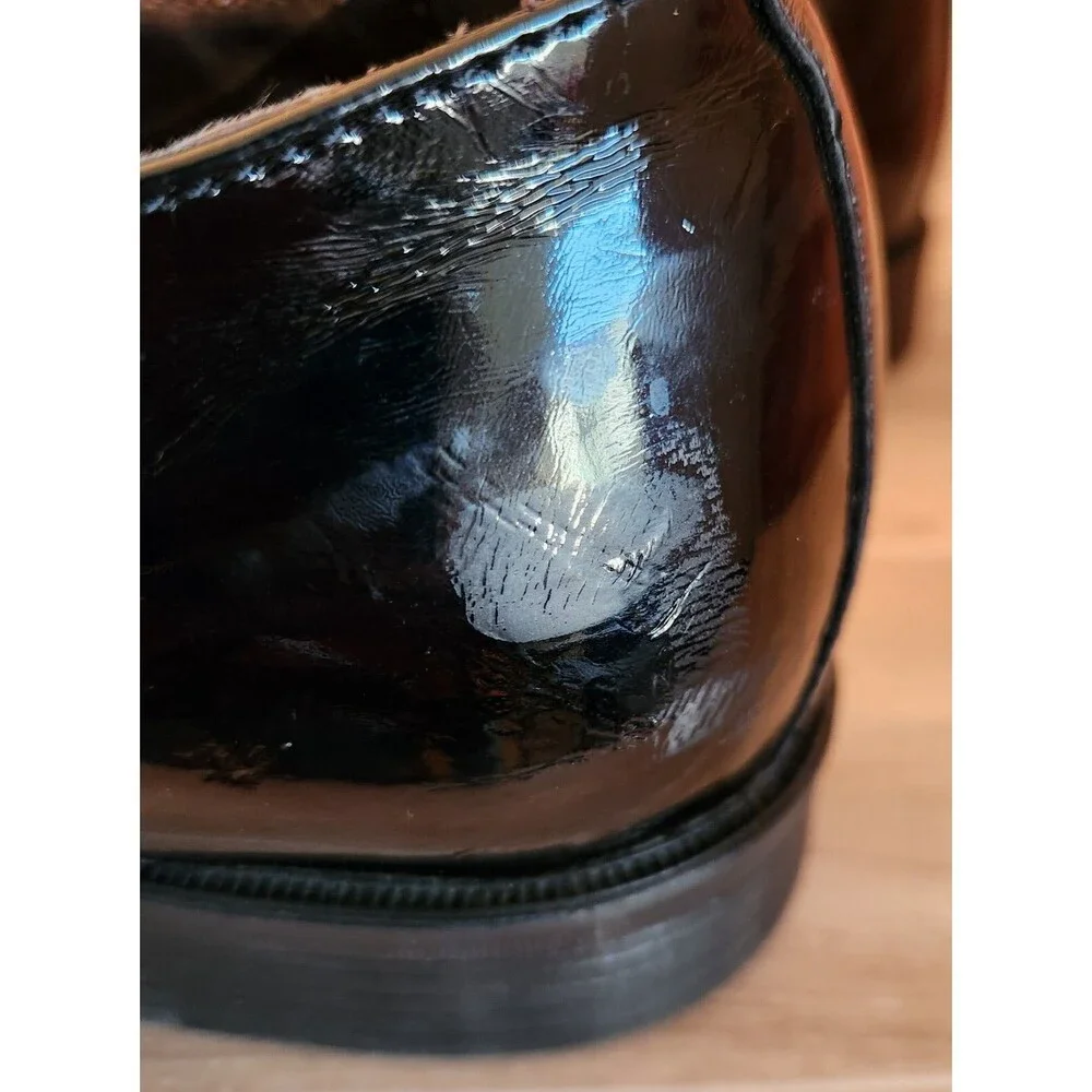 RW by Robert Wayne Men's Shoes Size 9D Black Shiny Oxford Dress Lace-Up Dirk